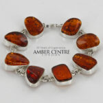 HANDMADE GERMAN BALTIC AMBER ELEGANT BRACELET 925 SILVER BR229 RRP£675!!!