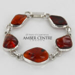 HANDMADE GERMAN BALTIC AMBER ELEGANT BRACELET 925 SILVER BR233 RRP£425!!!