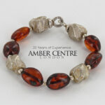 HANDMADE GERMAN BALTIC AMBER ELEGANT BRACELET 925 SILVER BR234 RRP£395!!!