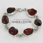 HANDMADE GERMAN BALTIC AMBER ELEGANT BRACELET 925 SILVER BR235 RRP£475!!!