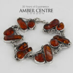 HANDMADE GERMAN BALTIC AMBER ELEGANT BRACELET 925 SILVER BR237 RRP£795!!!