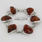 HANDMADE GERMAN BALTIC AMBER ELEGANT BRACELET 925 SILVER BR238 RRP£495!!!