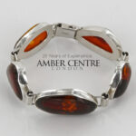 HANDMADE GERMAN BALTIC AMBER ELEGANT BRACELET 925 SILVER BR239 RRP£575!!!