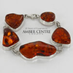 HANDMADE GERMAN BALTIC AMBER ELEGANT BRACELET 925 SILVER BR240 RRP£725!!!