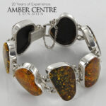 HANDMADE GERMAN GREEN BALTIC AMBER ELEGANT BRACELET 925 SILVER BR241 RRP£875!!!