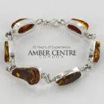 HANDMADE GERMAN Green BALTIC AMBER ELEGANT BRACELET 925 SILVER BR244 RRP£395!!!