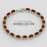 HANDMADE GERMAN BALTIC AMBER ELEGANT BRACELET 925 SILVER BR194 RRP£225!!!