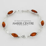 HANDMADE GERMAN BALTIC AMBER ELEGANT BRACELET 925 SILVER BR195 RRP£145!!!