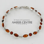 HANDMADE GERMAN BALTIC AMBER ELEGANT BRACELET 925 SILVER BR198 RRP£145!!!