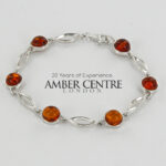 HANDMADE GERMAN BALTIC AMBER ELEGANT BRACELET 925 SILVER BR199 RRP£145!!!