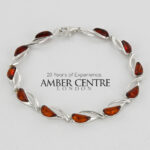 HANDMADE GERMAN BALTIC AMBER ELEGANT BRACELET 925 SILVER BR200 RRP£125!!!
