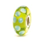 Genuine Trollbeads Handmade Murano Glass Retired -Turquoise Green Dot 61169 RRP£45!!!