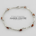 HANDMADE GERMAN BALTIC AMBER ELEGANT BRACELET 925 SILVER BR177 RRP£145!!!