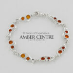 HANDMADE GERMAN BALTIC AMBER ELEGANT BRACELET 925 SILVER BR173 RRP£125!!!