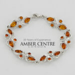 HANDMADE GERMAN BALTIC AMBER ELEGANT BRACELET 925 SILVER BR171 RRP£195!!!