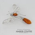 Dragonfly Amber Brooch German Baltic Amber 925 Silver Unique Handmade – BD071 RRP£195!!!