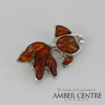 German Baltic Amber 925 Silver Brooch Italian Fish Handmade BD078 RRP£100!!!