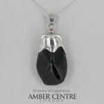 Dominican Red Amber Modern Pendant 925 Silver Handmade PE0336 RRP£345!!!