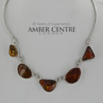 German Baltic Amber Handmade Necklace in 925 Sterling Silver  N148 RRP£695!!!