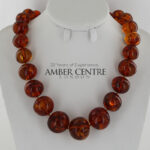 German Large Baltic Amber Handmade Elegant Natural Beads Necklace - A315 RRP£3750!!!