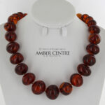 German Large Baltic Amber Handmade Elegant Natural Beads Necklace - A321 RRP£3000!!!