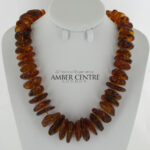 German Large Baltic Amber Handmade Natural Beads Necklace - A314 RRP£1400!!!