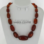 German Large Baltic Amber Handmade Elegant Natural Beads Necklace - A322 RRP£2600!!!