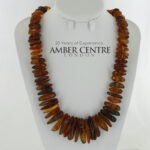 German Large Baltic Amber Handmade Healing Natural Beads Necklace - A327 RRP£1000!!!