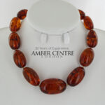 German Large Baltic Amber Handmade Elegant Natural Beads Necklace - A318 RRP£2200!!!