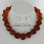 German Large Baltic Amber Handmade Elegant Natural Beads Necklace - A317 RRP£1500!!!