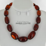 German Large Baltic Amber Handmade Elegant Natural Beads Necklace - A324 RRP£2400!!!