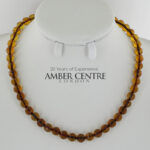 German Diamond Cut Baltic Amber Handmade Elegant Natural Beads Necklace - A329 RRP£475!!!