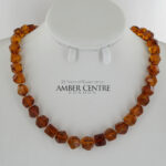 German Diamond Cut Baltic Amber Handmade Elegant Natural Beads Necklace - A320 RRP£600!!!