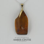 Italian Handmade Unique Dominican Amber Pendant 14ct Gold -GPM021 RRP£1400!!!