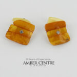 German Antique Handmade Cufflinks 925 Silver Baltic Amber CF030 RRP£175!!!