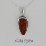 German Baltic Honey Amber Modern Pendant 925 Silver Handmade PE0293 RRP£135!!!