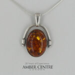 German Baltic Honey Amber Unique Pendant 925 Silver Handmade PE0365 RRP£75!!!