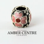 Genuine Pandora Unique Silver Charm - Enamel Red Flower - 790433ER RRP£50!!!