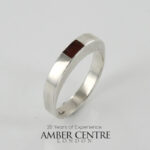 HANDMADE ITALIAN DESIGN Inlaid BALTIC AMBER RING 925 SILVER-WR361 RRP£95!!!