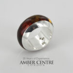 HANDMADE ITALIAN Inlaid BALTIC AMBER Unique RING 925 SILVER-WR367 RRP£195!!!