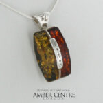 German Baltic Amber Pendant Italian Style Handmade 925 Silver PE0393M RRP£95!!!