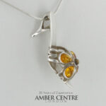 German Baltic Amber Shoe Pendant Italian Style Handmade 925 Silver PE0400M RRP£115!!!