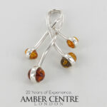 German Baltic Amber Pendant Italian Style Handmade 925 Silver PE0401M RRP£70!!!