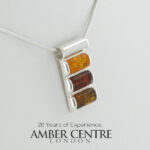 German Baltic Amber Pendant Italian Style Handmade 925 Silver PE0406M RRP£75!!!