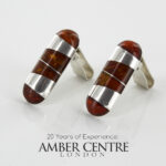 Clip On Earrings German Baltic Honey Amber 925 Silver Handmade CL005 RRP£145!!!