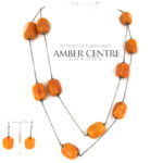 Genuine German Königsberg Baltic Amber Beads Set, Necklace and Earrings- A0196 RRP£13000!!