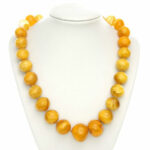 Genuine German Konigsberg Baltic Amber Bead Necklace 128 grams- A0144 RRP£7950!!