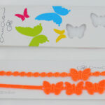 Italian Cruciani Butterfly Kids SET Necklace and Bracelet Colour Orange RRP£25!!!