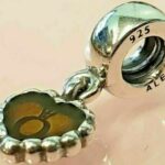 Pandora Silver ORANGE ENAMEL FOREVER HEART  Charm - 790471EN10 RRP£55!!