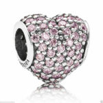 Pandora Silver S925 ALE Unique Charm - BLACK PAVÉ HEART CHARM - 791052PCZ RRP£55!!!